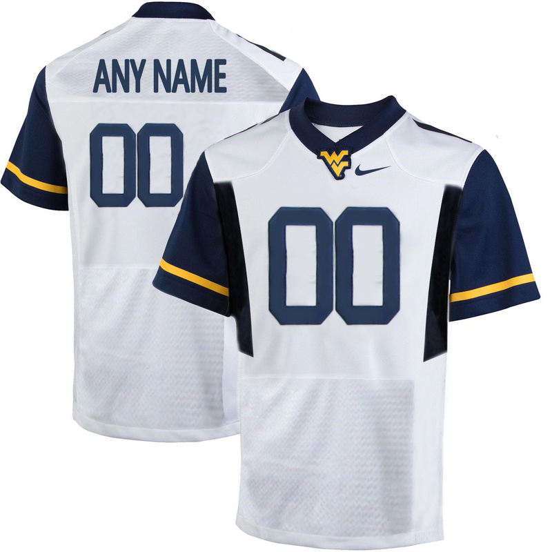 West Virginia Mountaineers Customized College Football Limited Jersey  White->->Custom Jersey